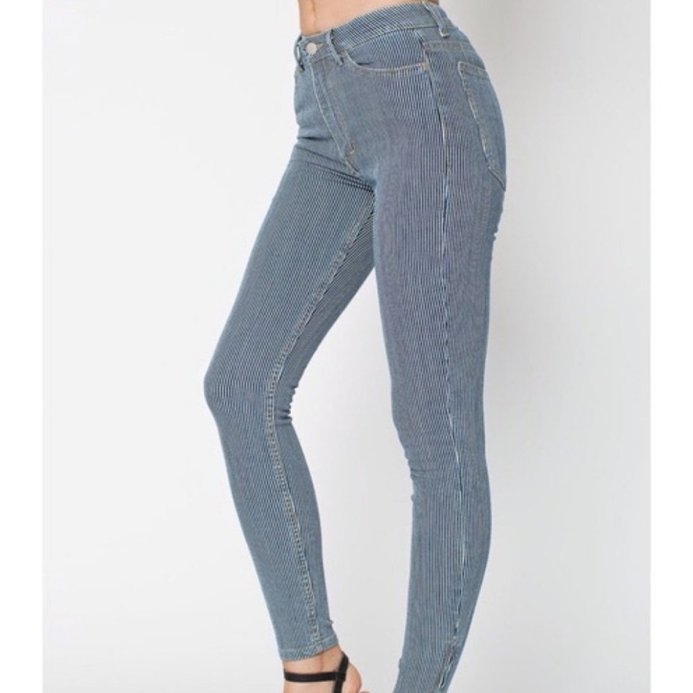 american apparel striped  easy jean